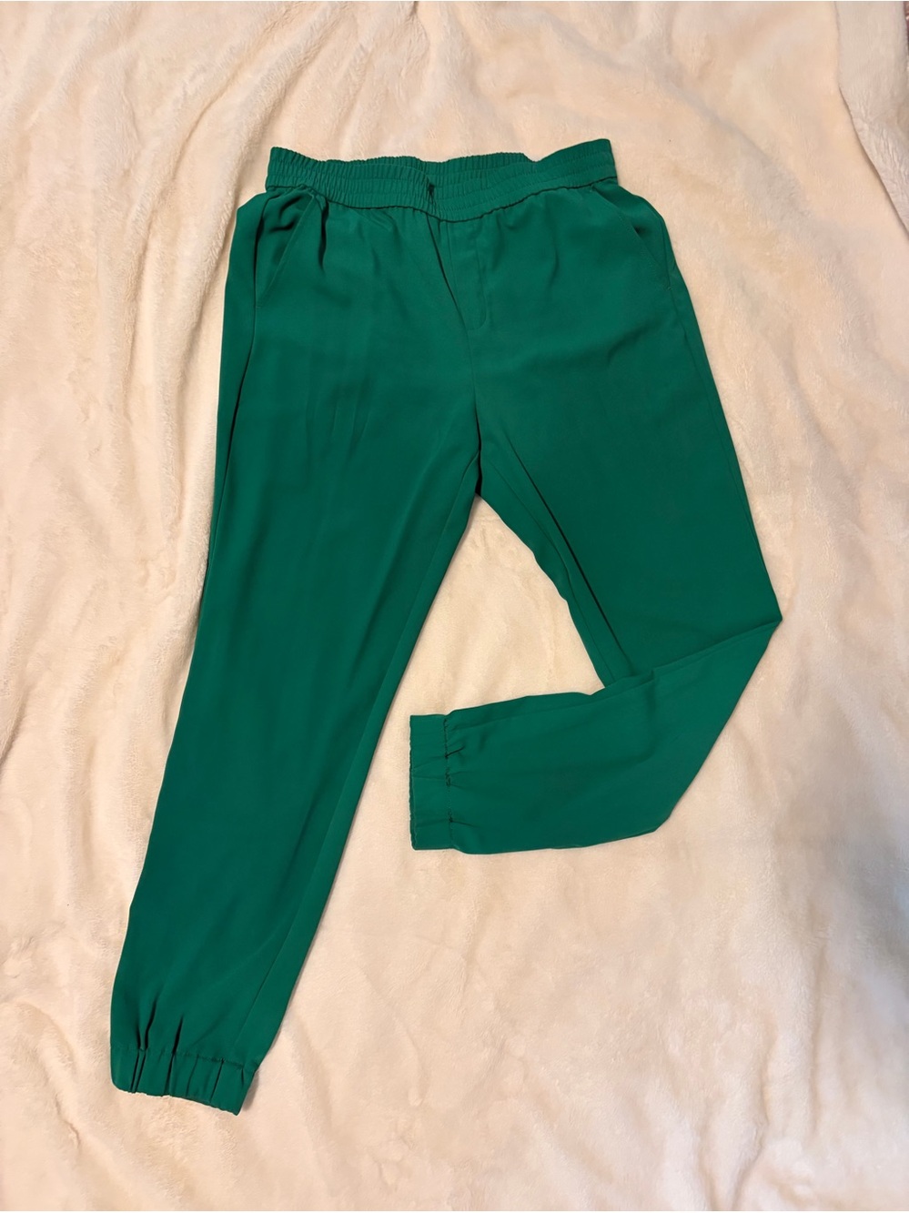 Banana Republic Emerald Green Elastic Waist Joggers